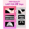 image:imageMakartt Short Square Toe Nail Tips 15 Sizes Wide Matte Full Cover Fake Toenails with EasyGrip Handle PreEtched Press On Toenails for Summer DIY Pedicure Home Salon Nail Extensions for Toes420PcsMedium ALmond White Nails