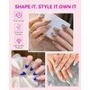 image:imageMakartt Short Square Toe Nail Tips 15 Sizes Wide Matte Full Cover Fake Toenails with EasyGrip Handle PreEtched Press On Toenails for Summer DIY Pedicure Home Salon Nail Extensions for Toes420PcsMedium ALmond White Nails