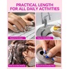 image:imageMakartt Short Square Toe Nail Tips 15 Sizes Wide Matte Full Cover Fake Toenails with EasyGrip Handle PreEtched Press On Toenails for Summer DIY Pedicure Home Salon Nail Extensions for Toes420PcsMedium ALmond White Nails