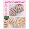 image:imageMakartt Short Square Toe Nail Tips 15 Sizes Wide Matte Full Cover Fake Toenails with EasyGrip Handle PreEtched Press On Toenails for Summer DIY Pedicure Home Salon Nail Extensions for Toes420PcsMedium Square White Nails