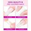 image:imageMakartt Short Square Toe Nail Tips 15 Sizes Wide Matte Full Cover Fake Toenails with EasyGrip Handle PreEtched Press On Toenails for Summer DIY Pedicure Home Salon Nail Extensions for Toes420PcsMedium Square White Nails