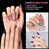 image:imageMakartt Short amp Medium Almond Nail Tips 2 Lengths in 1 Box Clear Full Cover Fake Nails with 15 Sizes PreEtched Soft Gel Nail Tips for DIY Press On Nails Salon Nail Extensions DIY at Home 420PcsShort Almond  Short Tapered Square