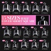image:imageMakartt Short amp Medium Almond Nail Tips 2 Lengths in 1 Box Clear Full Cover Fake Nails with 15 Sizes PreEtched Soft Gel Nail Tips for DIY Press On Nails Salon Nail Extensions DIY at Home 420PcsShort Almond  Short Tapered Square