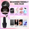 image:imageMakartt Solid Nail Glue Gel for Press on Nails Strong Gel Nail Glue for Fake Nails Long Lasting Clear Hard 3D Sculpting Gels for DIY Home and Salon Use 15ML UV Light CuredDClear 2pcs