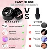 image:imageMakartt Solid Nail Glue Gel for Press on Nails Strong Gel Nail Glue for Fake Nails Long Lasting Clear Hard 3D Sculpting Gels for DIY Home and Salon Use 15ML UV Light CuredAClear