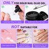 image:imageMakartt Solid Nail Glue Gel for Press on Nails Strong Gel Nail Glue for Fake Nails Long Lasting Clear Hard 3D Sculpting Gels for DIY Home and Salon Use 15ML UV Light CuredSolid Nail Glue Remover 60ML