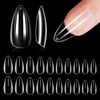 image:imageAlmond Fake Nail Tips500Pcs Medium False Nails Almond Shape Full Cover Clear Acrylic Gel False Press on for Extension Manicure Salon DIY at Home 10 Sizes