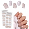 image:imageMakartt Semi Cured Gel Nail Strips Kit 2 Packs  Real Gel HEMA amp TPO Free 16 Sizes AntiLift Fit UV Light Required Salon Quality Long Lasting Includes DualEnded Tool amp Prep Kit Crystal ClearNude Sparkle Chic