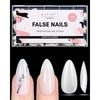 Medium ALmond White Nails