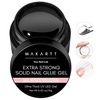 image:imageMakartt Solid Nail Glue Gel Extra Strong Gel Nail Glue for Press On Nails amp Fake Tips LongLasting Strong Adhesion Nails Glue for Acrylic Nails Clear 3D Gels for Nail Art Home Salon UV Light CuredClear Nail Glue Gel