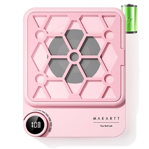 image:imageMakartt Compact Rechargeable Nail Dust Collector  5500RPM Dust Collector Nail Tech ERYNOS Adjustable SpeedQuiet for Polishing Cuticle Manicure SalonampHome Use With 10pcs FiltersampDust Brush WhiteERYNOS Pink