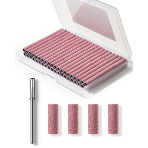image:imageMakartt Nail Drill Bits Sanding Bands  100 Pcs 180240 Grit File Set with 31mm Mini Mandrel for Acrylic Gel Manicure and Pedicure Pink180 Grit