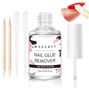 image:imageMakartt Nail Glue with Remover Kit Super StrongQuick Dry Nails Adhesive for PressOns 7ML with Press on Nail Glue Remover 30ML Fast Removal Debonder with 2 Droppers DIY Manicure at Home Salon034 Fl Oz Pack of 1