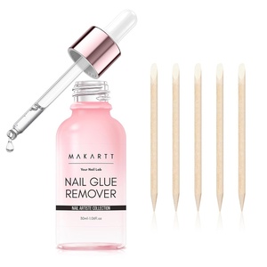 image:imageMakartt Nail Glue with Remover Kit Super StrongQuick Dry Nails Adhesive for PressOns 7ML with Press on Nail Glue Remover 30ML Fast Removal Debonder with 2 Droppers DIY Manicure at Home Salon106 Fl Oz Pack of 1