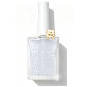 image:imageMakartt Nourishing Nail Strengthener for Damaged Nails WaterBased Keratin Nail Repair Treatment Ridge Filler 30Free Air Dry for Gel Break Peeling Soft Thin Natural Nails Milky White 13mlClear