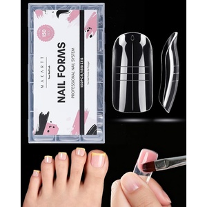 image:imageMakartt Sandwich Dual Nail Forms Extra Long Coffin Molds for Gel Nails Extension 280Pcs 14 Sizes for Builder Poly Nail or Acrylic System Reusable Easy and Quick Home Salon Manicure DIY SquareSquare Toe Dual Forms 150 Pcs