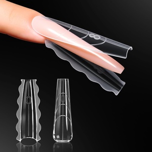 image:imageMakartt Sandwich Dual Nail Forms Extra Long Coffin Molds for Gel Nails Extension 280Pcs 14 Sizes for Builder Poly Nail or Acrylic System Reusable Easy and Quick Home Salon Manicure DIY SquareExtra Long Coffin 280 Pcs