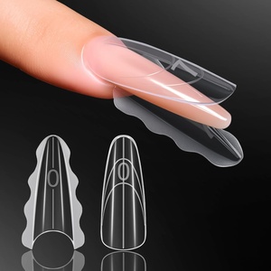 image:imageMakartt Sandwich Dual Nail Forms Extra Long Coffin Molds for Gel Nails Extension 280Pcs 14 Sizes for Builder Poly Nail or Acrylic System Reusable Easy and Quick Home Salon Manicure DIY SquareLong Almond 280 Pcs