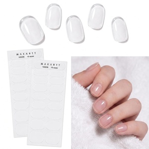 image:imageMakartt Semi Cured Gel Nail Strips Kit 2 Packs  Real Gel HEMA amp TPO Free 16 Sizes AntiLift Fit UV Light Required Salon Quality Long Lasting Includes DualEnded Tool amp Prep Kit Crystal ClearCrystal Clear