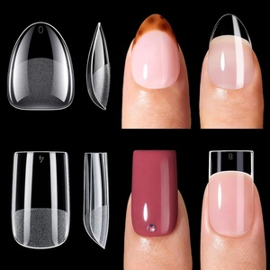 image:imageMakartt Short amp Medium Almond Nail Tips 2 Lengths in 1 Box Clear Full Cover Fake Nails with 15 Sizes PreEtched Soft Gel Nail Tips for DIY Press On Nails Salon Nail Extensions DIY at Home 420PcsShort Oval  Short Square
