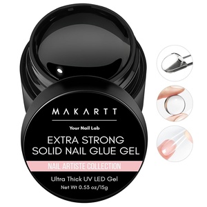 image:imageMakartt Solid Nail Glue Gel Extra Strong Gel Nail Glue for Press On Nails amp Fake Tips LongLasting Strong Adhesion Nails Glue for Acrylic Nails Clear 3D Gels for Nail Art Home Salon UV Light CuredClear Nail Glue Gel