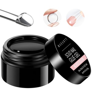 image:imageMakartt Solid Nail Glue Gel for Press on Nails Strong Gel Nail Glue for Fake Nails Long Lasting Clear Hard 3D Sculpting Gels for DIY Home and Salon Use 15ML UV Light CuredAClear