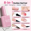 image:imageMakartt 8in1 Gel Builder HEMAFree 15ML Light Pink UV Lamp Builder Base  TPOFree Self Leveling Apex Build Strengthen Rhinestones Glue Repair Salon Home DIY Use 28 Days LongLasting Low OdorClear 001  HEMAFree