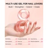 image:imageMakartt 8in1 Gel Builder HEMAFree 15ML Light Pink UV Lamp Builder Base  TPOFree Self Leveling Apex Build Strengthen Rhinestones Glue Repair Salon Home DIY Use 28 Days LongLasting Low OdorNude Brown 006  HEMAFree