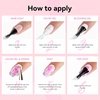 image:imageMakartt Black Gel Nail Polish 15ml Noir Soak Off Gel for DIY Manicure amp Nail Art Designs UVLED Light Cured LongLasting Finish for Home amp Salon UseClear Blooming Gel 2 Pack