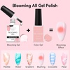 image:imageMakartt Black Gel Nail Polish 15ml Noir Soak Off Gel for DIY Manicure amp Nail Art Designs UVLED Light Cured LongLasting Finish for Home amp Salon UseClear Blooming Gel 2 Pack