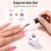 image:imageMakartt Black Gel Nail Polish 15ml Noir Soak Off Gel for DIY Manicure amp Nail Art Designs UVLED Light Cured LongLasting Finish for Home amp Salon UseClear Blooming Gel with Brushes 1 Pack