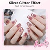 image:imageMakartt Black Gel Nail Polish 15ml Noir Soak Off Gel for DIY Manicure amp Nail Art Designs UVLED Light Cured LongLasting Finish for Home amp Salon UseSilver Glitter 1 Pack