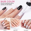 image:imageMakartt Black Gel Nail Polish 15ml Noir Soak Off Gel for DIY Manicure amp Nail Art Designs UVLED Light Cured LongLasting Finish for Home amp Salon UseBlanc 1 Pack