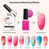 image:imageMakartt Black Gel Nail Polish 15ml Noir Soak Off Gel for DIY Manicure amp Nail Art Designs UVLED Light Cured LongLasting Finish for Home amp Salon UseClear Blooming Gel with Brushes 1 Pack