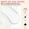 image:imageMakartt Black Gel Nail Polish 15ml Noir Soak Off Gel for DIY Manicure amp Nail Art Designs UVLED Light Cured LongLasting Finish for Home amp Salon UseBlanc 1 Pack