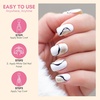 image:imageMakartt Black Gel Nail Polish 15ml Noir Soak Off Gel for DIY Manicure amp Nail Art Designs UVLED Light Cured LongLasting Finish for Home amp Salon UseBlanc 1 Pack
