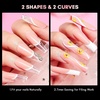 image:imageMakartt Dual Forms Clear Molds for Poly Nail Gel 72PCS Square Coffin Shape Full Cover Acrylic Tips with Scales Manicure Tools Salon Home DIY Supplies
