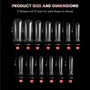 image:imageMakartt Dual Forms Clear Molds for Poly Nail Gel 72PCS Square Coffin Shape Full Cover Acrylic Tips with Scales Manicure Tools Salon Home DIY Supplies