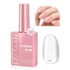 image:imageMakartt Hemafree Rubber Base Gel 6in1 Milky White Builder Rubber Gel Base Coat for Nail Strengthen Apex Building Enhance Reinforced Long Lasting Fiber Protect Soak Off UV Salon Home Manicure 15MLClear