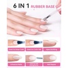 image:imageMakartt Hemafree Rubber Base Gel 6in1 Milky White Builder Rubber Gel Base Coat for Nail Strengthen Apex Building Enhance Reinforced Long Lasting Fiber Protect Soak Off UV Salon Home Manicure 15MLMilky White