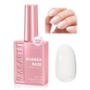 image:imageMakartt Hemafree Rubber Base Gel 6in1 Milky White Builder Rubber Gel Base Coat for Nail Strengthen Apex Building Enhance Reinforced Long Lasting Fiber Protect Soak Off UV Salon Home Manicure 15MLMilky White