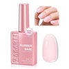 image:imageMakartt Hemafree Rubber Base Gel 6in1 Milky White Builder Rubber Gel Base Coat for Nail Strengthen Apex Building Enhance Reinforced Long Lasting Fiber Protect Soak Off UV Salon Home Manicure 15MLPink