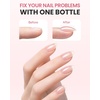 image:imageMakartt Hemafree Rubber Base Gel 6in1 Milky White Builder Rubber Gel Base Coat for Nail Strengthen Apex Building Enhance Reinforced Long Lasting Fiber Protect Soak Off UV Salon Home Manicure 15MLClear
