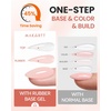 image:imageMakartt Hemafree Rubber Base Gel 6in1 Milky White Builder Rubber Gel Base Coat for Nail Strengthen Apex Building Enhance Reinforced Long Lasting Fiber Protect Soak Off UV Salon Home Manicure 15MLNude