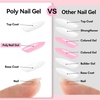 image:imageMakartt Poly Nail Gel Set  4 Colors Strong Builder for Extension Overlay Strengthener 3D Diy Multifunctional Longlasting for Nails French Manicures Home Salon Clear and 3 Pink ShadesClear Pink Colors