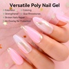 image:imageMakartt Poly Nail Gel Set  4 Colors Strong Builder for Extension Overlay Strengthener 3D Diy Multifunctional Longlasting for Nails French Manicures Home Salon Clear and 3 Pink ShadesClear Pink Colors