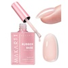 image:imageMakartt Hemafree Rubber Base Gel 6in1 Milky White Builder Rubber Gel Base Coat for Nail Strengthen Apex Building Enhance Reinforced Long Lasting Fiber Protect Soak Off UV Salon Home Manicure 15MLNude