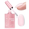 image:imageMakartt Hemafree Rubber Base Gel 6in1 Milky White Builder Rubber Gel Base Coat for Nail Strengthen Apex Building Enhance Reinforced Long Lasting Fiber Protect Soak Off UV Salon Home Manicure 15MLPink