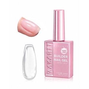 image:imageMakartt 8in1 Gel Builder HEMAFree 15ML Light Pink UV Lamp Builder Base  TPOFree Self Leveling Apex Build Strengthen Rhinestones Glue Repair Salon Home DIY Use 28 Days LongLasting Low OdorClear 001  HEMAFree