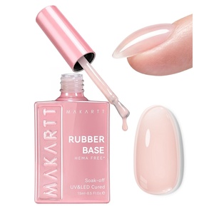 image:imageMakartt Hemafree Rubber Base Gel 6in1 Milky White Builder Rubber Gel Base Coat for Nail Strengthen Apex Building Enhance Reinforced Long Lasting Fiber Protect Soak Off UV Salon Home Manicure 15MLNude